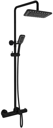 Душевая система Kaiser Cezar 05182-2 с термостатом Черная матовая 