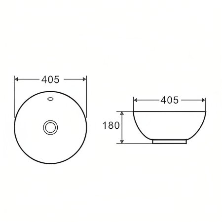 Раковина-чаша D&K Matrix 40 DT1390516 Белая 
