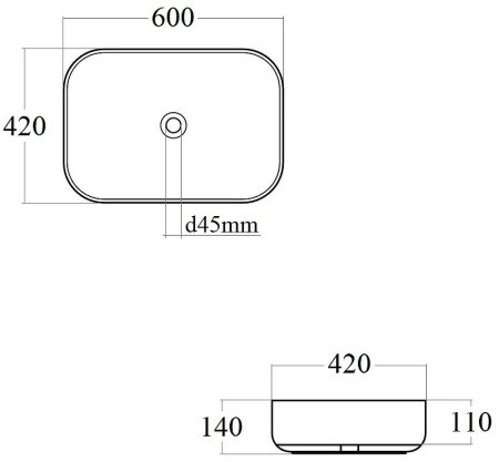 Раковина-чаша Bond 60 S54-600 Белая глянцевая 