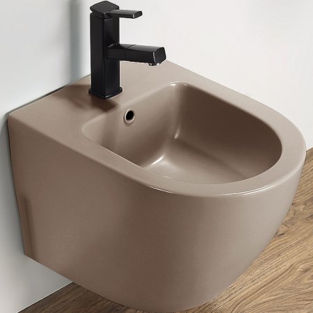 Биде CeramaLux В2342BDMC подвесное Капучино матовое 
