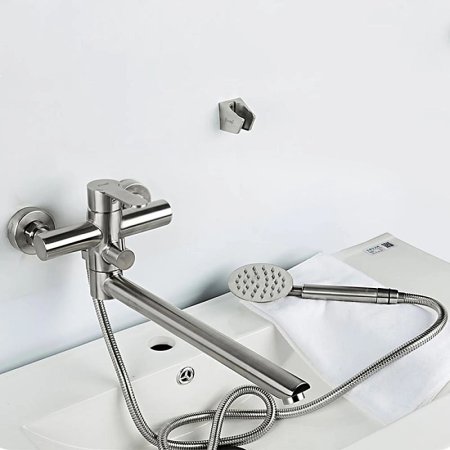 Смеситель для ванны Frap H801 F22801 универсальный Сатин 