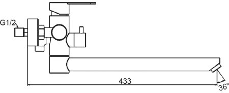 Смеситель для ванны Frap H801 F22801 универсальный Сатин 
