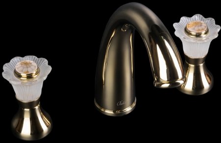 Смеситель для раковины Boheme Camelia 297 Золото 