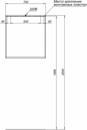 Зеркало Allen Brau Reality 70 1.32017.03 с подсветкой Латунь браш с сенсорным выключателем 