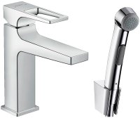 Смеситель для раковины Hansgrohe Metropol 74522000 с гигиеническим душем Хром