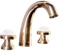 Смеситель для раковины Boheme Satine 297-ST Золото