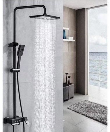 Душевая система ALMAes SDI-1814 Черная матовая 