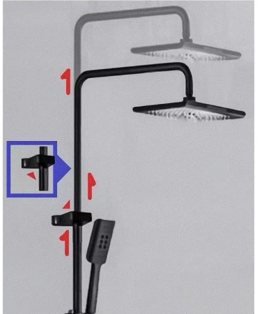 Душевая система ALMAes SDI-1814 Черная матовая 
