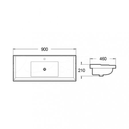 Раковина SantiLine SL-2112 90 