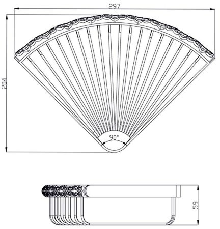 Полка корзина Bronze de Luxe Windsor K25014 Бронза 
