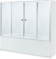 Шторка на ванну Byon WT 170 Ц0000169 профиль Белый стекло прозрачное