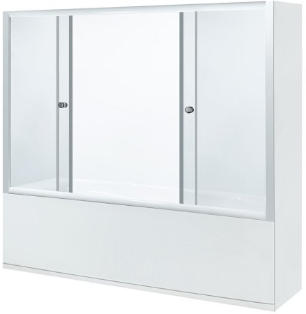 Шторка на ванну Byon WT 170 Ц0000169 профиль Белый стекло прозрачное 