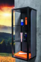 Пенал Armadi Art Loft низкий антрацит полки стекло 895-A