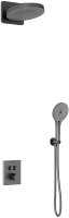 Душевая система Vincea Inspire VSFW-3I21T1GM с термостатом Вороненая сталь