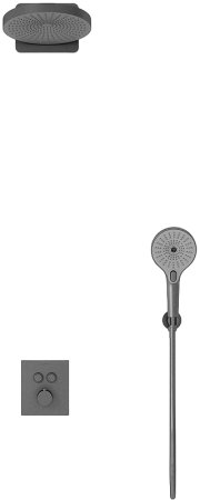 Душевая система Vincea Inspire VSFW-3I21T1GM с термостатом Вороненая сталь 