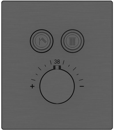 Душевая система Vincea Inspire VSFW-3I21T1GM с термостатом Вороненая сталь 