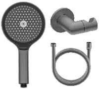 Лейка для душа с держателем и шлангом Raglo R476.43.09, графит