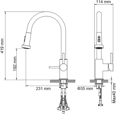 Смеситель Timo Saona 2316/00FL для кухонной мойки 