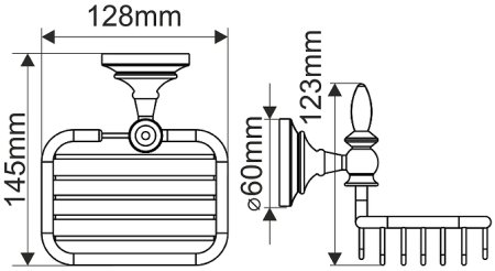 Мыльница Melana MLN-820012 Хром Золото 