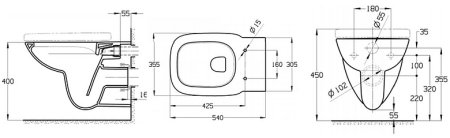 Унитаз Roca Debba 34699L00Y подвесной без сиденья 