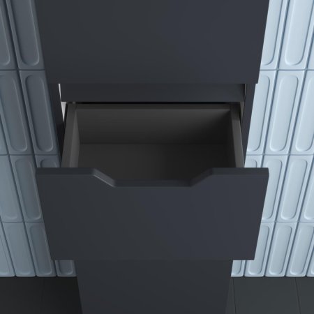 Пенал напольный Style Line "Остин" 360 см 1 ящик графит эмаль PLUS 