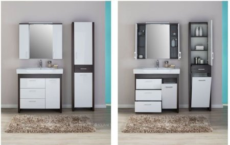 Зеркало-шкаф Aquanet Тиана 100 венге 