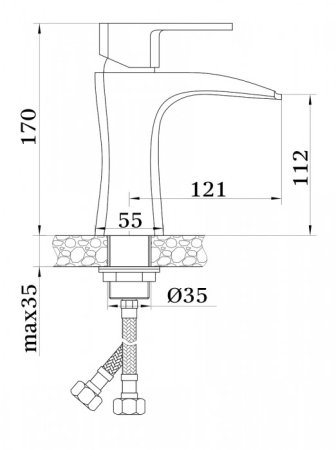 Cмеситель для раковины GANZER MARIA GZ23011F WHITE 