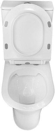 Унитаз компакт Azario Fretta Round AZ-1217+AZ-1216 с бачком и сиденьем Микролифт 