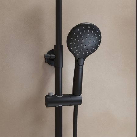 Душевая система Iddis Ray RAYBL3Fi06 Черная матовая 