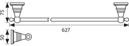 Полотенцедержатель Kaiser KH-2207 Хром 