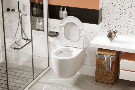 Унитаз Abber Bequem AC1105P подвесной с сиденьем Микролифт 