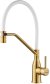 Смеситель для кухни с гибким изливом Shevanik S343G-1, золотой сатин 