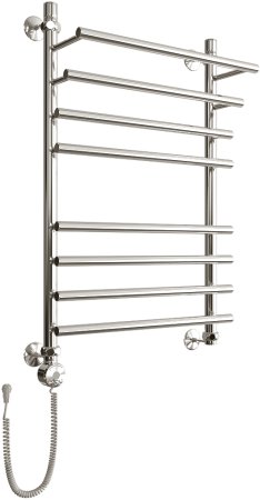 Полотенцесушитель электрический ДВИН F Primo Electro лесенка с полкой 80/50, ТЭН слева, хром 