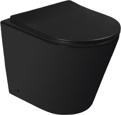Унитаз приставной SantiLine SL-5020MB безободковый, с микролифтом 