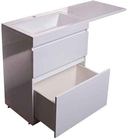 Тумба под раковину Style Line Даллас Люкс Plus 130 СС-00002348 Белая 