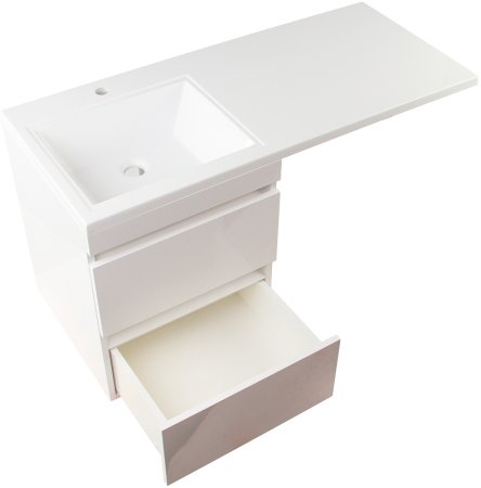 Тумба под раковину Style Line Даллас Люкс Plus 120 СС-00002351 подвесная Белая 