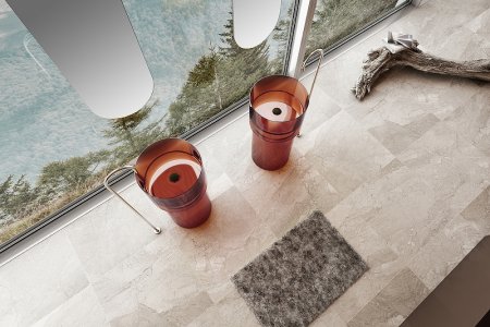 Раковина Abber Kristall 45 AT2701Opal-H Коричневая 