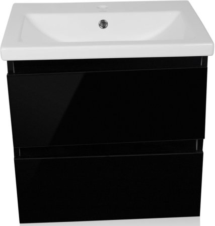 Тумба под раковину Style Line Даймонд 60 Люкс Plus подвесная Белый глянец 