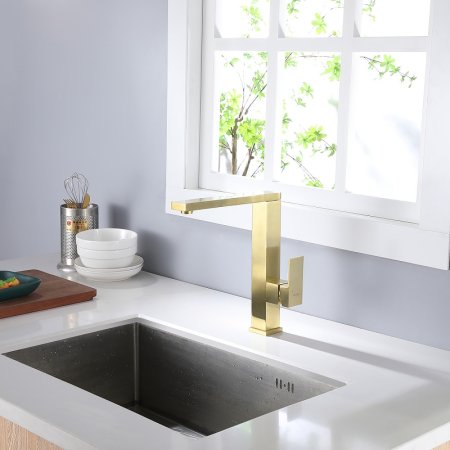 Смеситель для раковины Abber Daheim AF8214G Золото матовое 