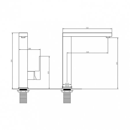 Смеситель для раковины Abber Daheim AF8214G Золото матовое 