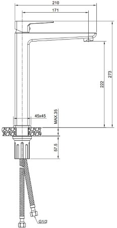 Смеситель для раковины Olive's Navarra 25134NR Хром 