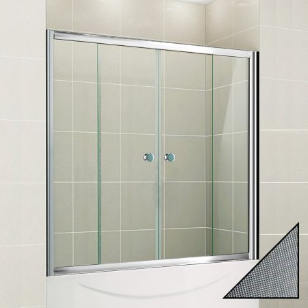 Шторка на ванну Cezares Pratico VF2 170/140 P Cr 