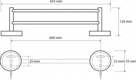 Полотенцедержатель Bemeta Dark 104204050 