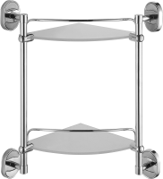 Полка стеклянная угловая FASHUN A1907-2, хром