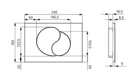 Кнопка смыва Iddis Unifix UNI02MBi77 002 черный 