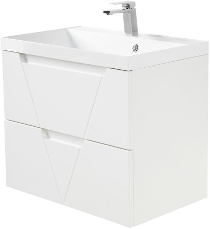 Тумба с раковиной BelBagno VITTORIA-700-2C-SO-BL-P Bianco Lucido 