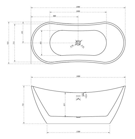 Акриловая ванна ABBER AB9322 