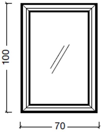 Зеркало Boheme Armadi Art Terso 70 559 с подсветкой Серебро 