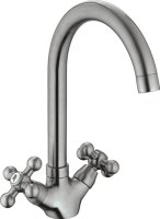 Смеситель двуручковый для кухни HAIBA HB4119-5 сатин