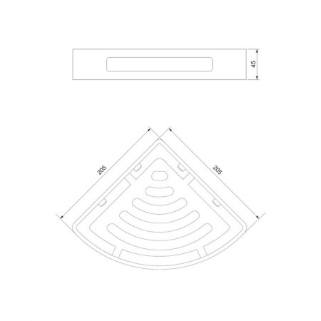 Полка Omnires Uni UN10332CR хром угловая 